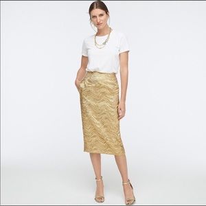 SOLD JCrew Collection French Jacquard Pencil Skirt